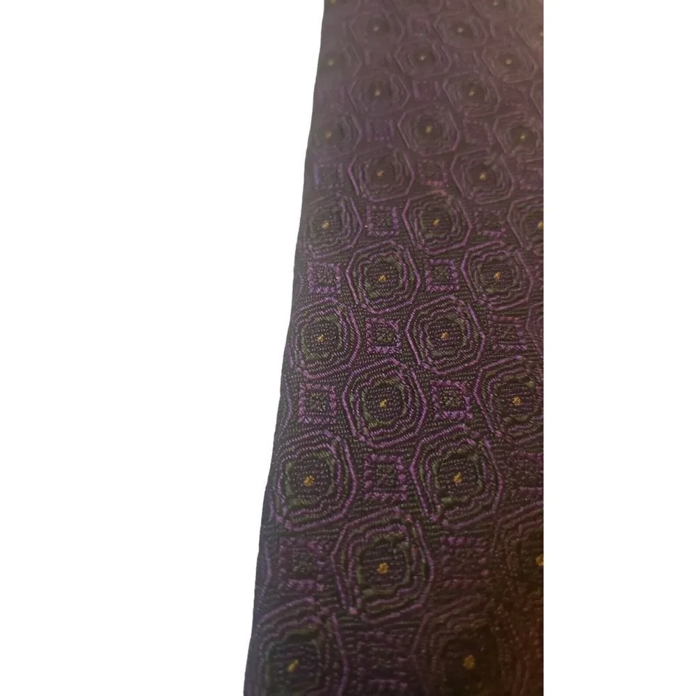 Allen Lolly Nottingham England‎ Made In USA 100% Woven Silk Mens Neck Tie